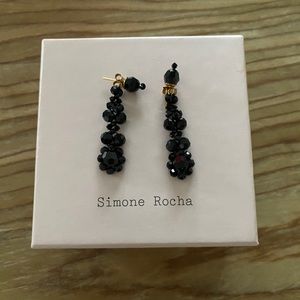 SIMONE ROCHA Black Victorian Flower Earrings